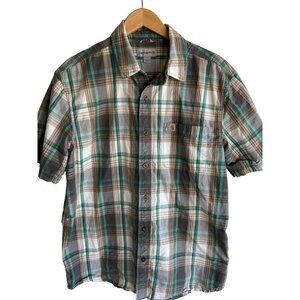 Men's Carhartt plaid shirt size L large relaxed fit